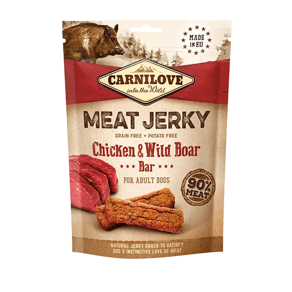 Carnilove | Meat Jerky | Chicken & Wild Boar Bars 100g