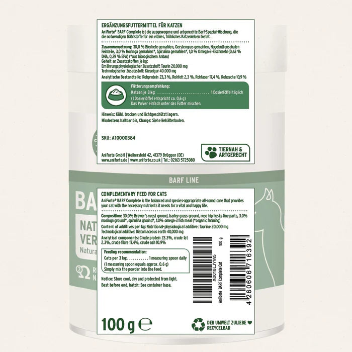 Aniforte | Feline Complete - Raw Cat Food Supplement 100g