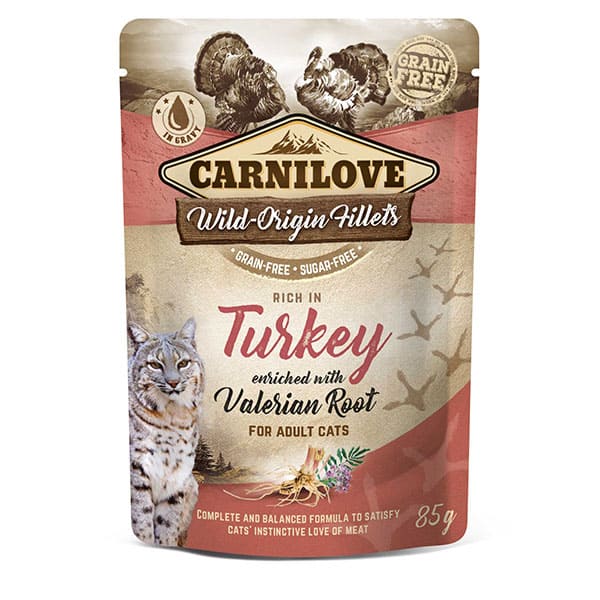 Carnilove Cat | Wet Food Pouch Turkey & Valerian 85g