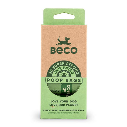 Beco Unscented Recycled Poop Bags x 60 pack