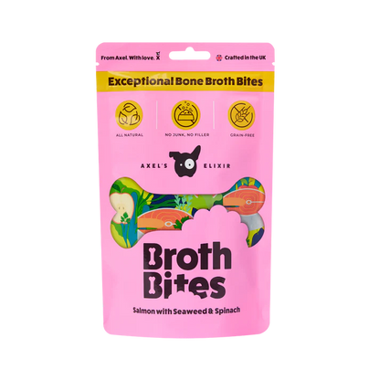 Axel's Elixir | Broth Bites Salmon with Seaweed & Spinach