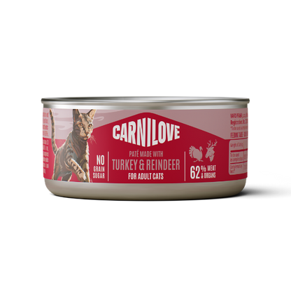 Carnilove | Turkey & Reindeer Pate for Cats 100g
