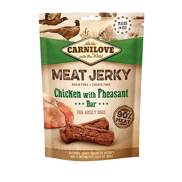 Carnilove | Meat Jerky | Chicken & Pheasant Bars 100g