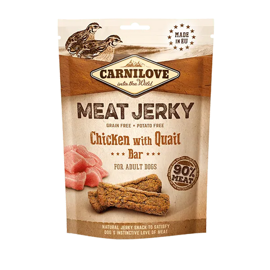 Carnilove | Meat Jerky | Chicken & Quail Bars 100g