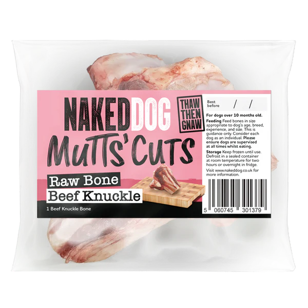 NAKEDDOG | Mutts' Cuts Raw Beef Knuckle Bones