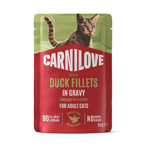 Carnilove | NEW Gravy Pouch Rich in Duck with Catnip for Cats 85g