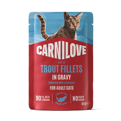 Carnilove | NEW Gravy Pouch Rich in Trout with Echinacea for Cats 85g