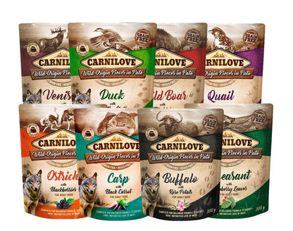 Carnilove Dog | Wet Food Pouch Pheasant With Rasberry Leaves 300g